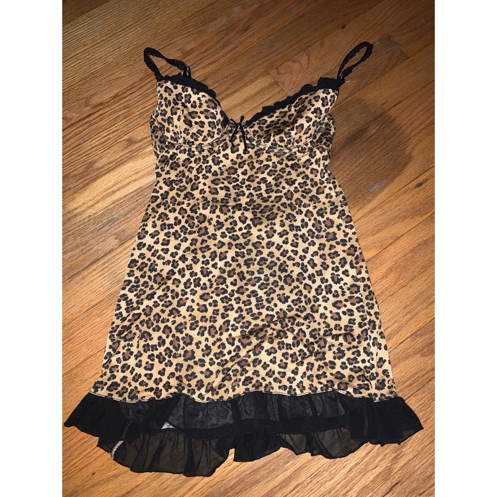 Leopard lingerie dress